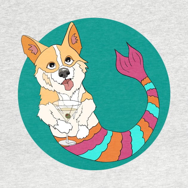 Benny the Corgi Mermutt by abrushwithhumor